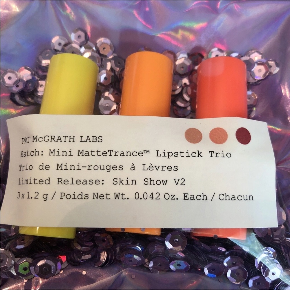 Pat McGrath Labs Mini Matte Trance Lipstick Trio Skin Show V2 Sealed NIB - Picture 6 of 12